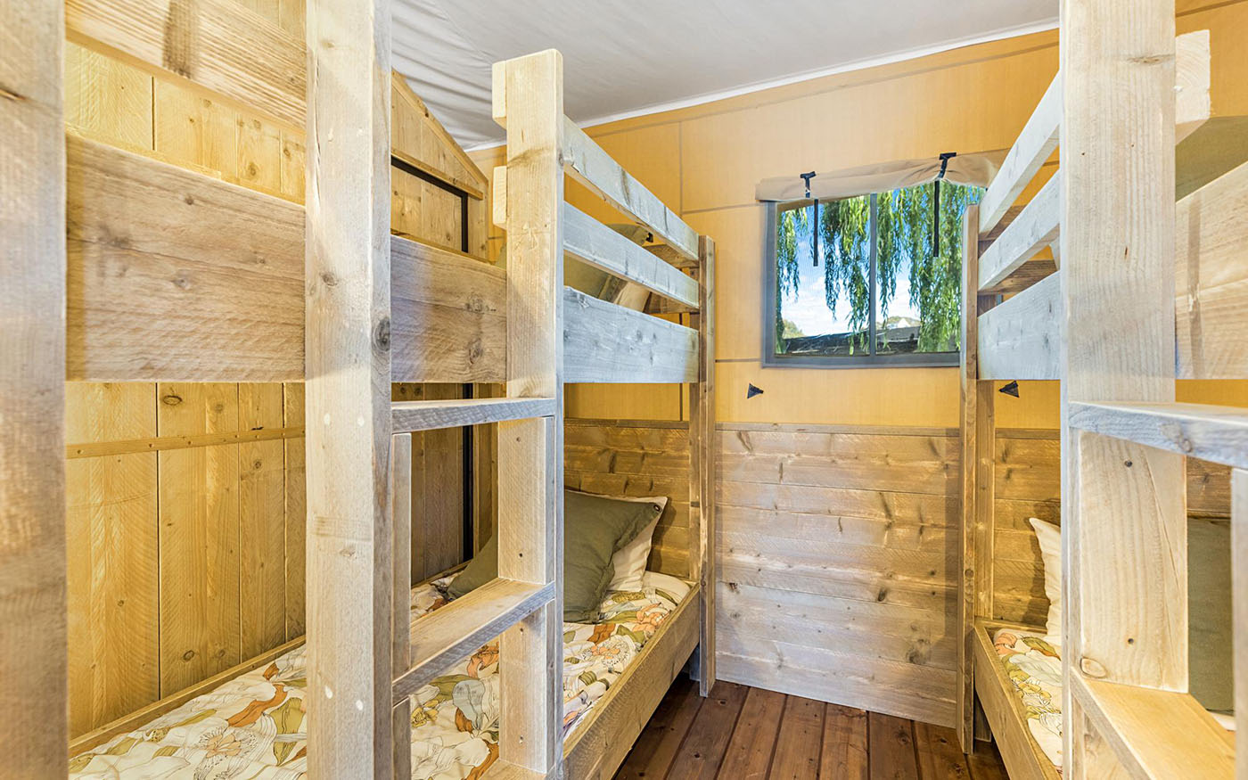 Luxury Glamping Tent Bunk Room
