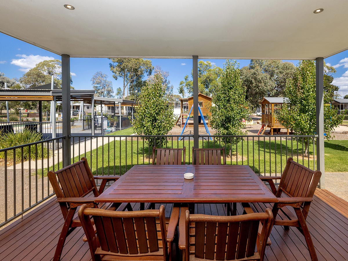 View from the Deck to the Playground