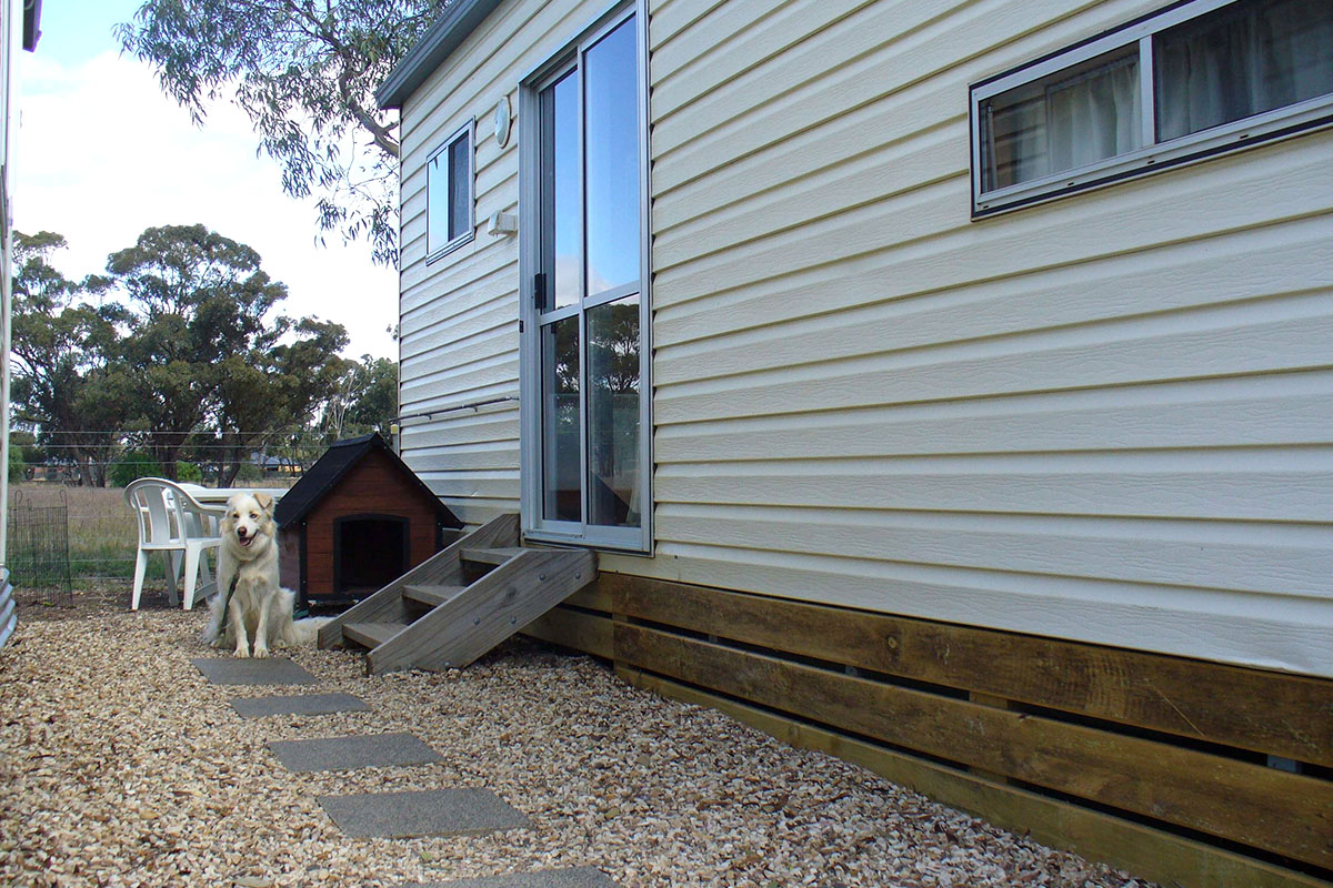 DOG FRIENDLY BUDGET CABIN BIG4 Bendigo Marong Holiday Park Marong, Victoria, Australia