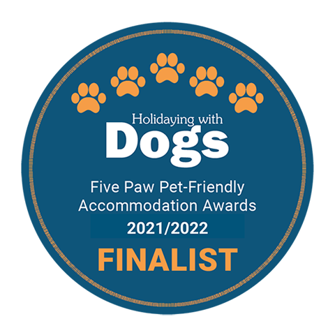 Holidaying with Dogs - 5 Paw Pet-Friendly Accommodation Awards 2021/2022 Finalist
